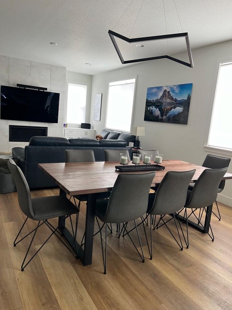 Solid Walnut Dining Table with U-shape Legs - Customer Photo From Kristin Boydstun