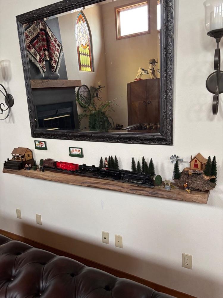 Live Edge Walnut Floating Shelf - Customer Photo From Barbara lastWisted