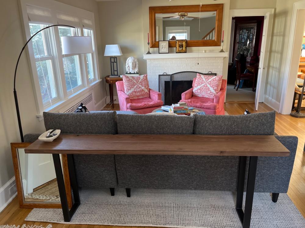Solid Walnut Console Table - Customer Photo From Janice Belove