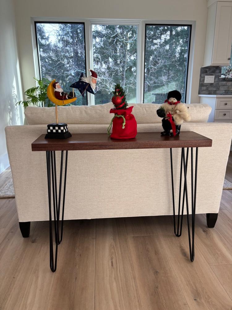 Solid Walnut Console Table - Customer Photo From Gwen Staffiera