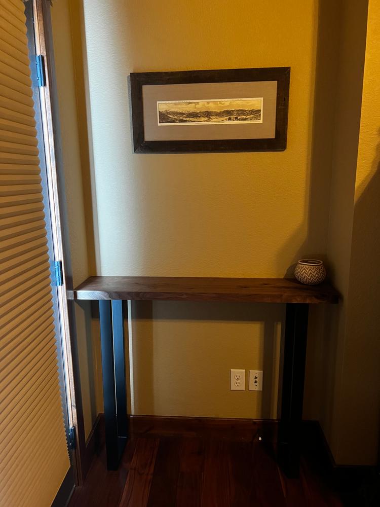Solid Walnut Console Table - Customer Photo From Alix LaSalle