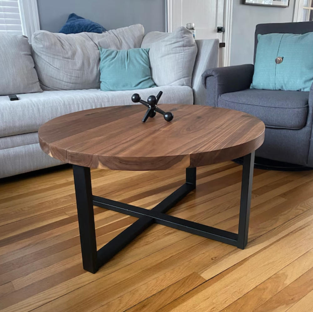 Round Walnut Coffee Table - Customer Photo From Jacqui Arnold