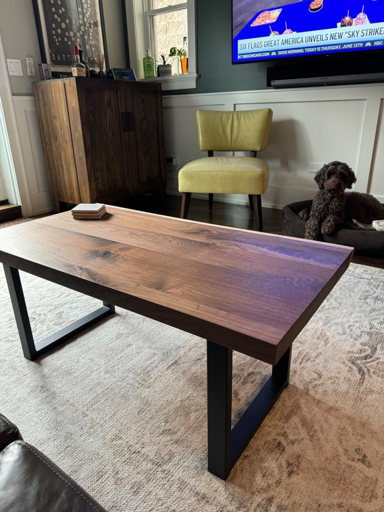 Live Edge Solid Walnut Coffee Table - Customer Photo From Marti Overton
