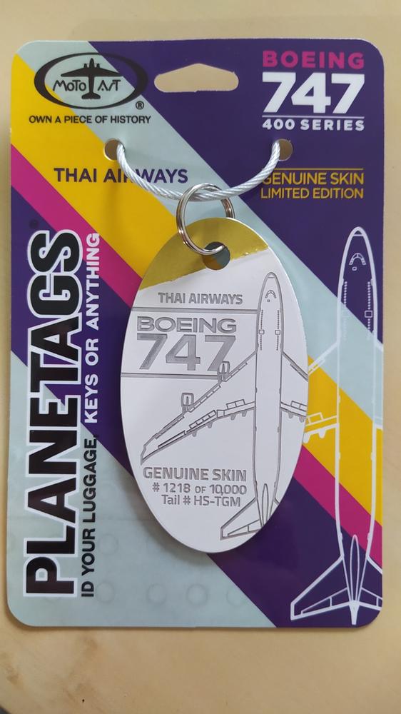 Boeing Thai Airways 747 PlaneTag Tail #HS-TGM - Customer Photo From Anthony Friedl