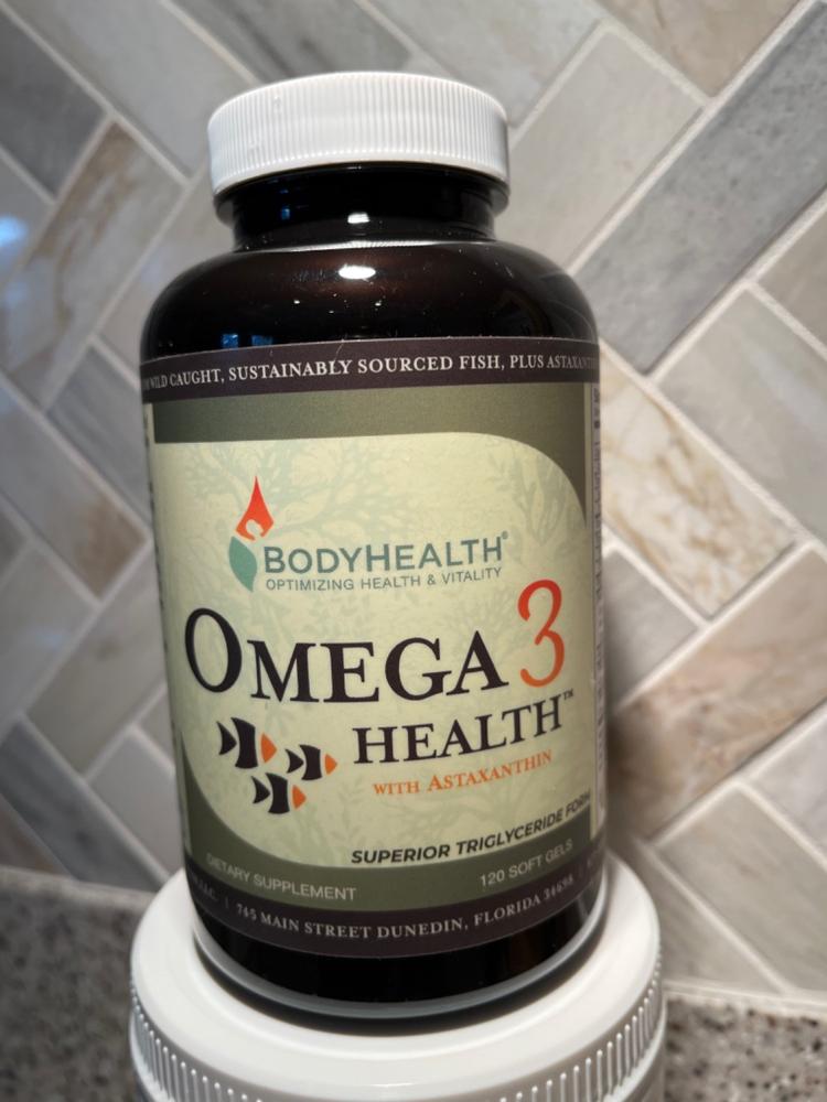  BodyBio- Fish Oil, Non-oxidized Omega 3, 3:1 EPA to DHA,  Essential Fatty Acid, 120 softgels : Health & Household