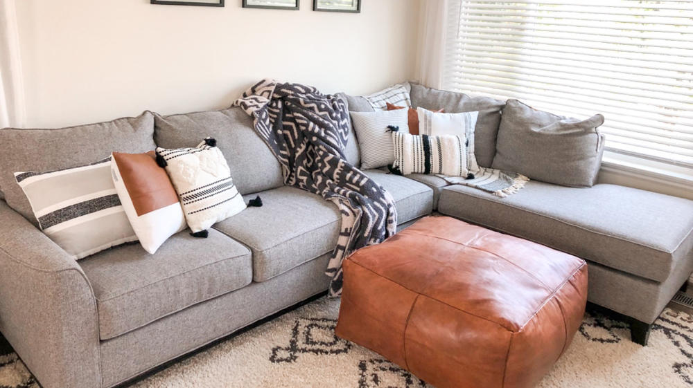 Square | Leather Ottoman Pouf - Customer Photo From Kennedi Westerberg
