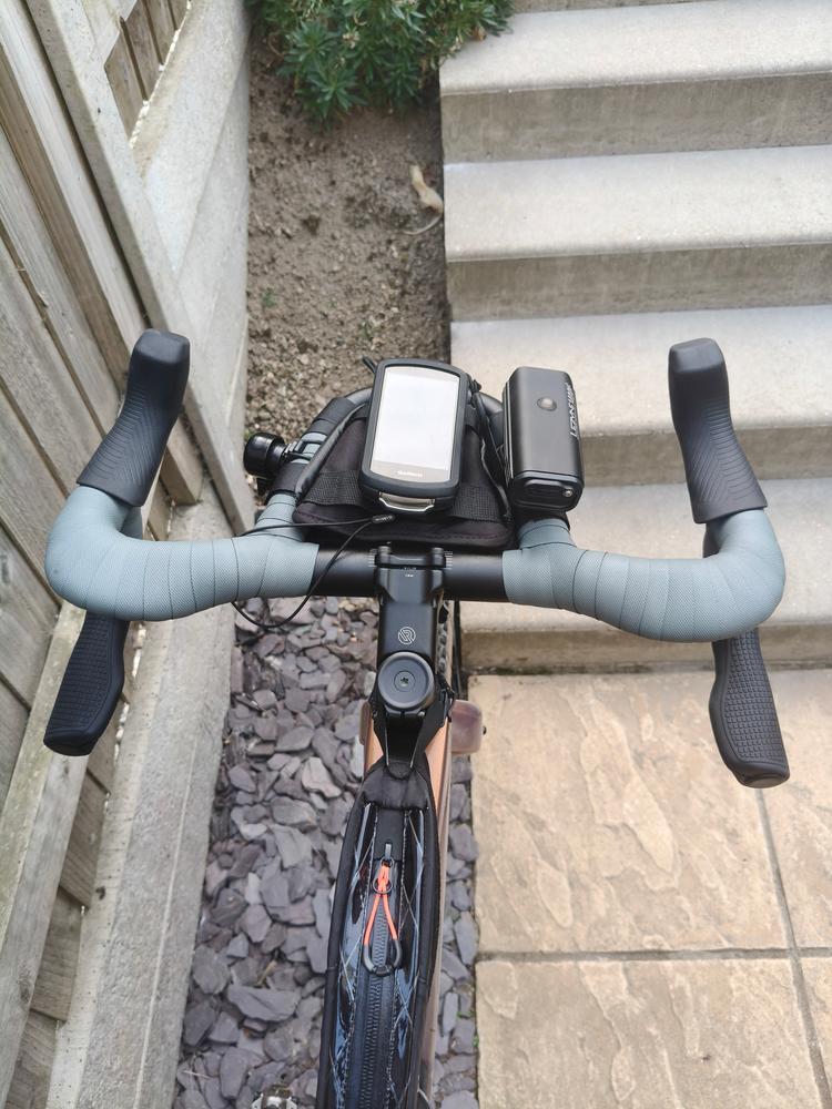 Kitchen Sink and Top Shelf Handlebar Bag Computer Mount - Customer Photo From Mike G