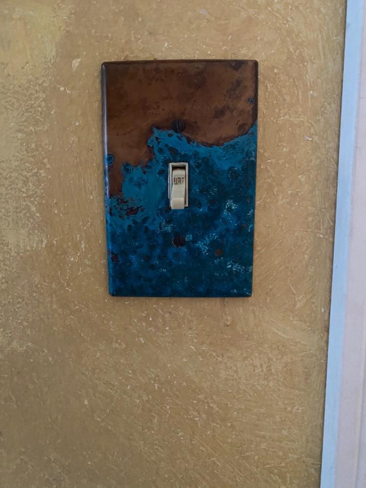 Azul Copper - 1 Toggle Wallplate - Customer Photo From Kathy M.