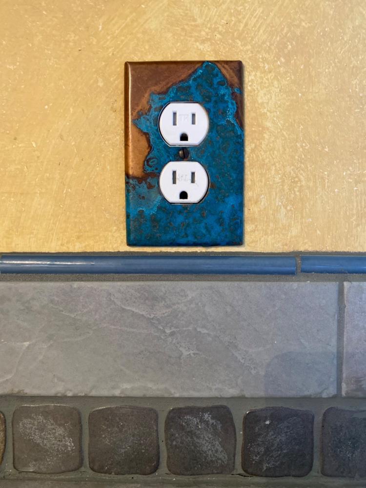 Azul Copper - 1 Toggle Wallplate - Customer Photo From Kathy M.