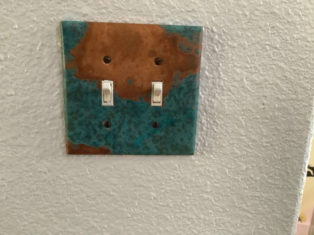 Azul Copper - 1 Toggle Wallplate - Customer Photo From Cynthia Rishko
