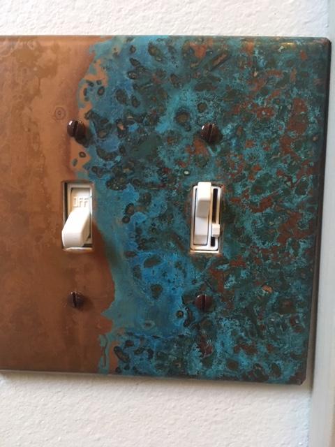 Azul Copper - 2 Toggle Wallplate - Customer Photo From Jan S.