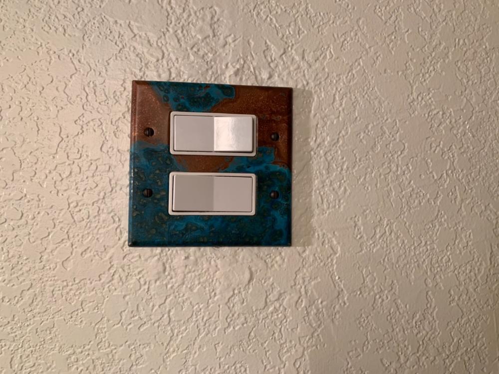 Azul Copper - 1 Rocker Wallplate - Customer Photo From Antoinette Rubolino