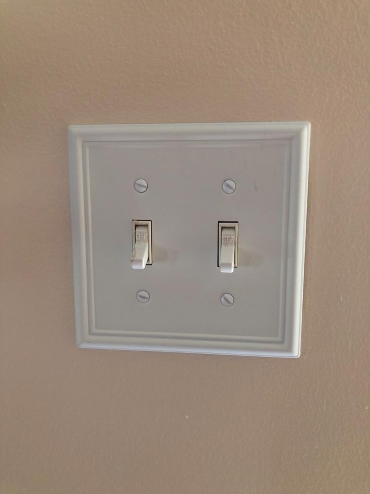 Chelsea White Steel - 1 Rocker Wallplate - Customer Photo From MARGARET RICE