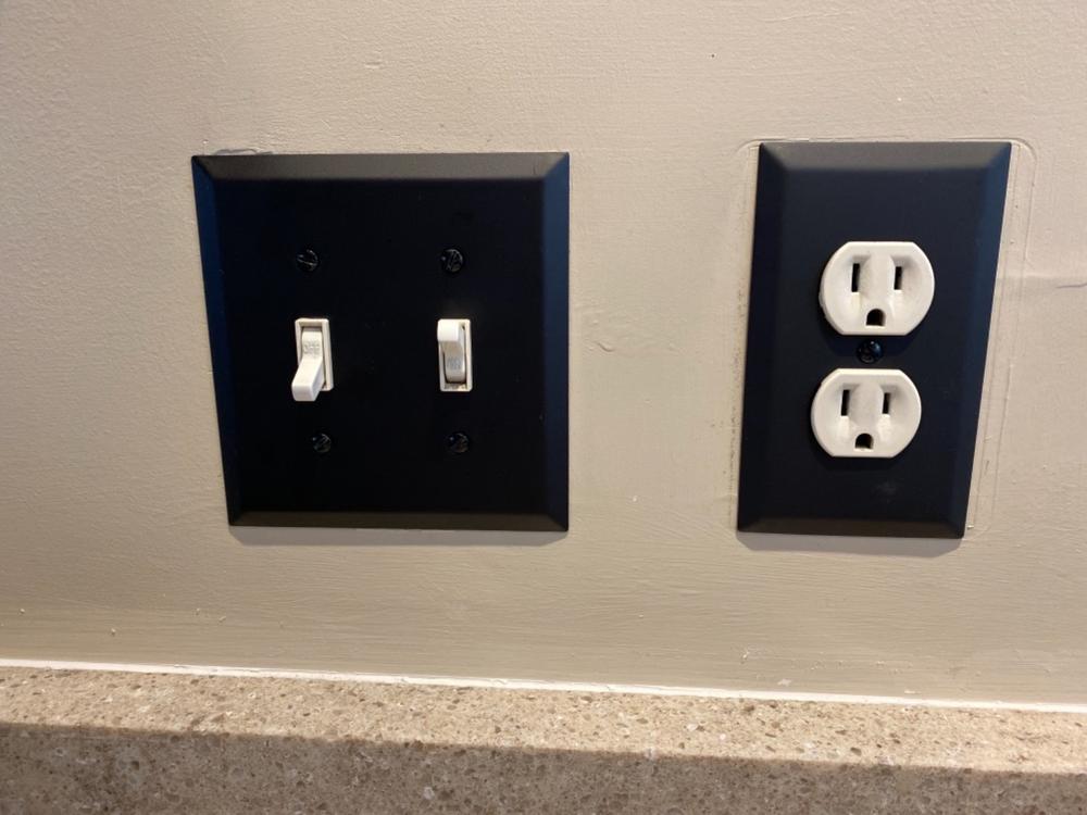 Century Matte Black Steel - 1 Rocker Wallplate - Customer Photo From Darrius Pergosky