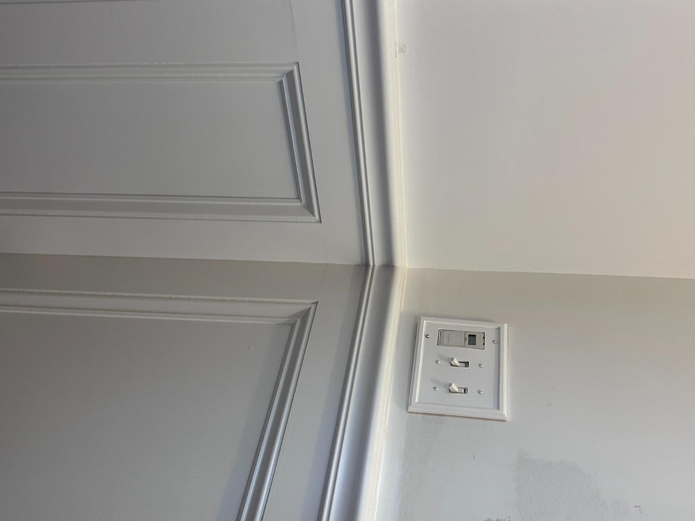 Elly White Wood - 2 Toggle Wallplate - Customer Photo From Frank G.