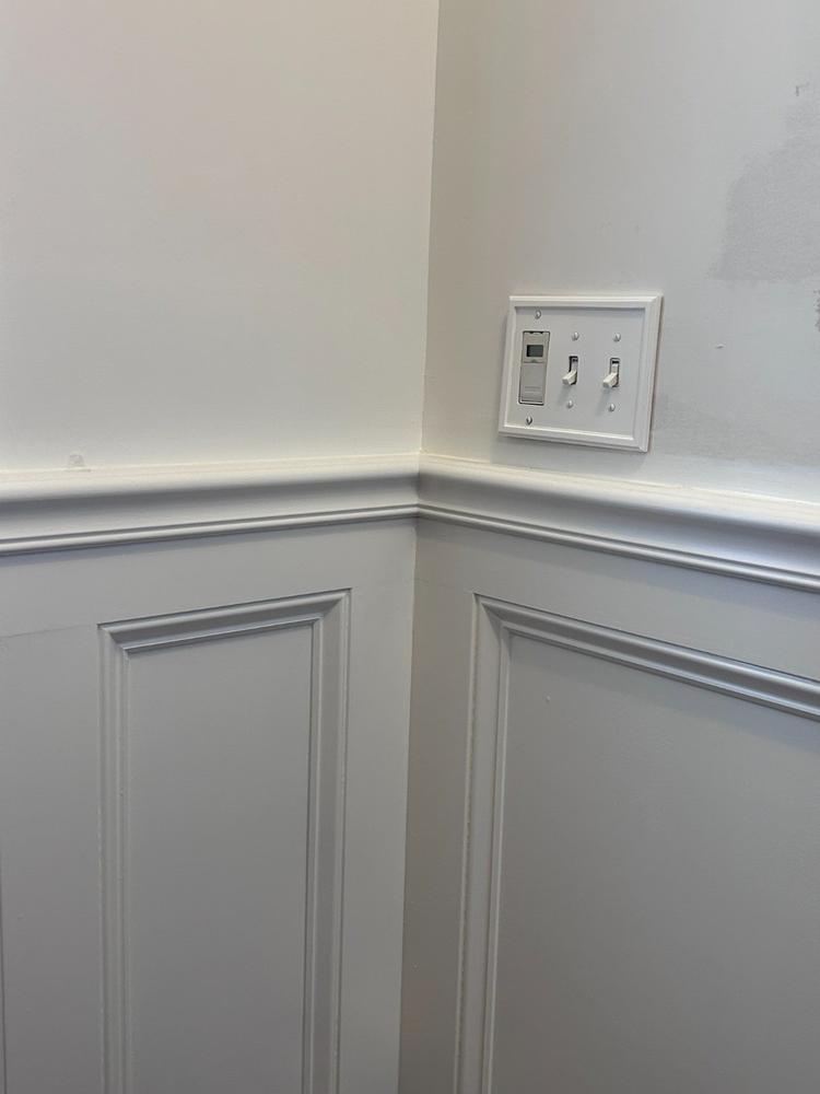 Elly White Wood - 2 Toggle Wallplate - Customer Photo From Frank G.