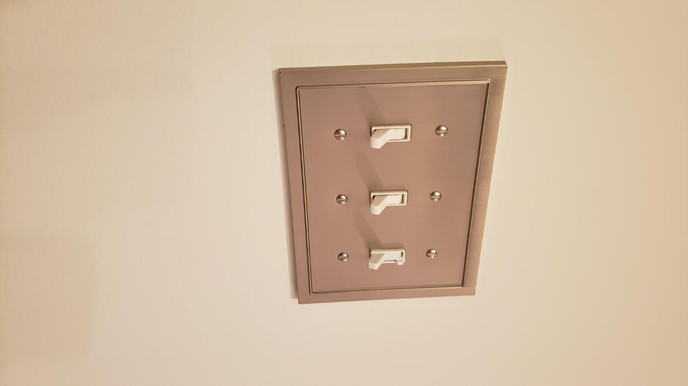 Bethany Brushed Bronze Cast - 1 Rocker Wallplate - Customer Photo From Lacey Ahlbrecht