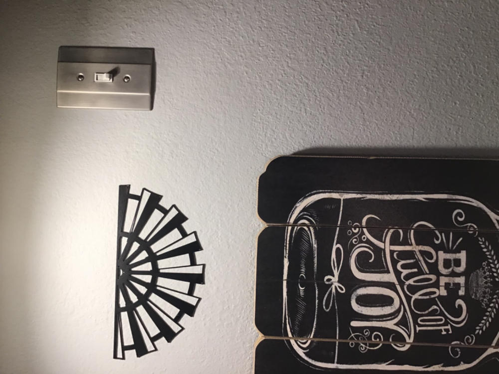 Italia Brushed Nickel Steel - 1 Cable Jack Wallplate - Customer Photo From Julie S.