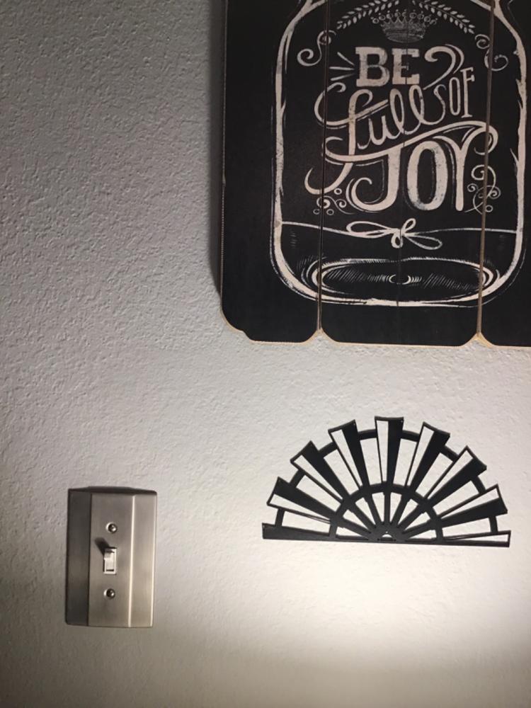 Italia Brushed Nickel Steel - 1 Cable Jack Wallplate - Customer Photo From Julie S.