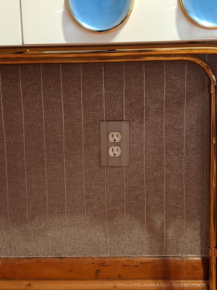 Italia Brushed Nickel Steel - 1 Duplex Wallplate - Customer Photo From Selah