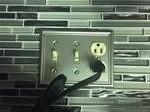 Chelsea Brushed Nickel Steel - 2 Toggle / 1 Duplex Wallplate - Customer Photo From Frank R.