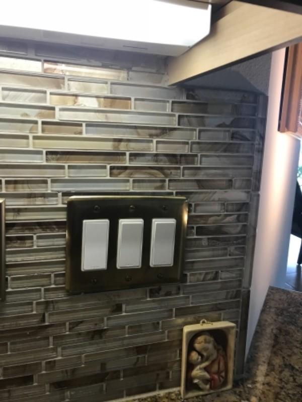 Devon Brushed Brass Steel - 2 Rocker Wallplate - Customer Photo From Anthony I.