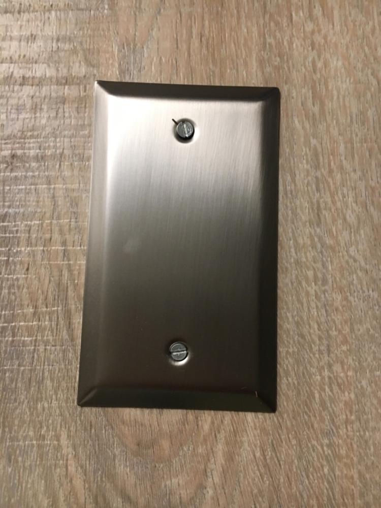 Century Brushed Nickel Steel - 1 Blank Wallplate - Customer Photo From Vitaly M.