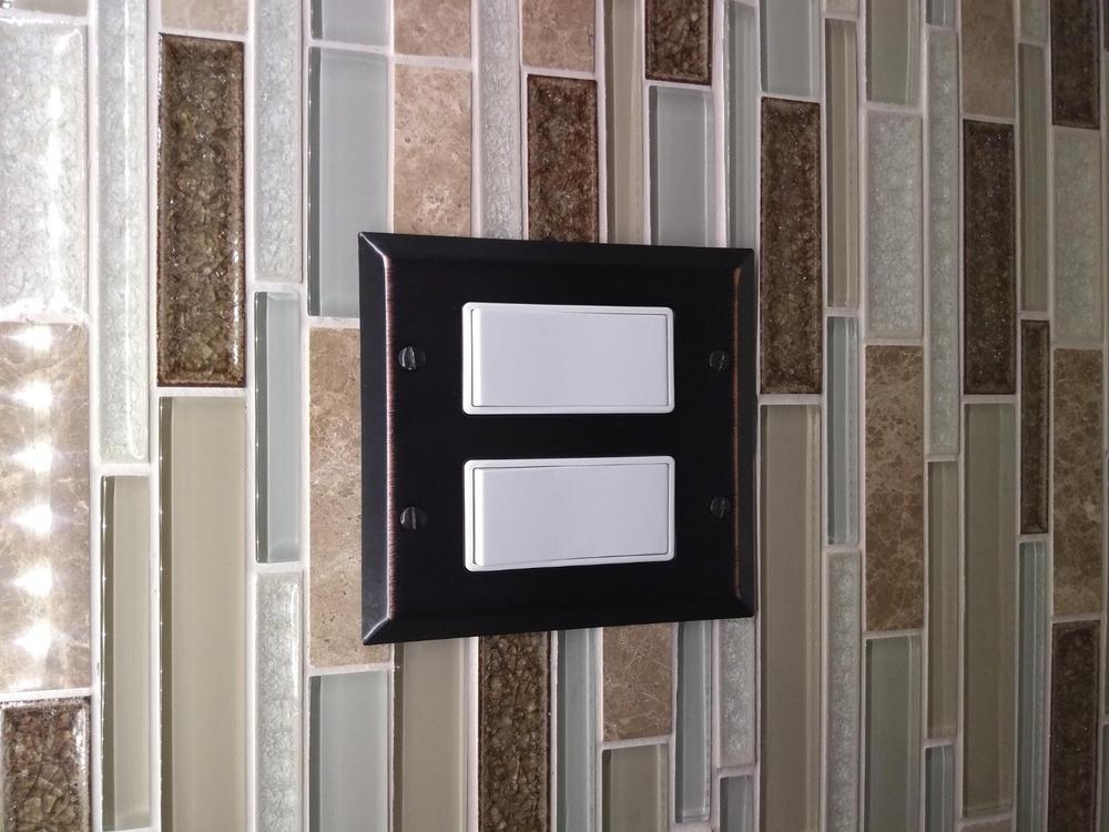 Century Aged Bronze Steel - 2 Rocker Wallplate - Customer Photo From Shant Boudakian