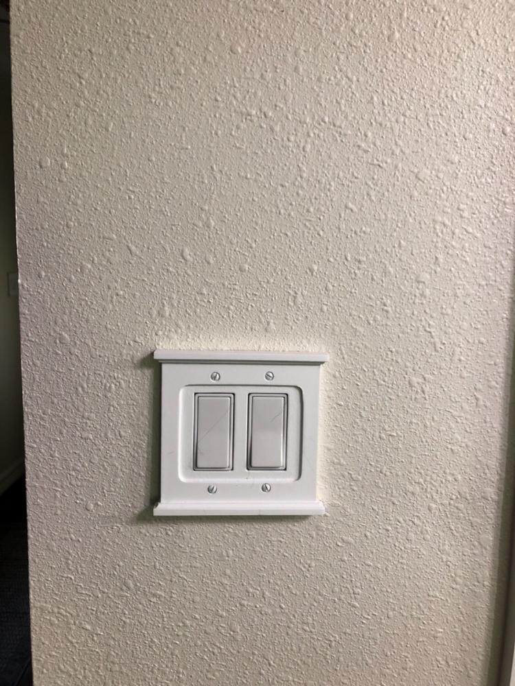 Mantel White Wood - 1 Rocker Wallplate - Customer Photo From Sheila J.