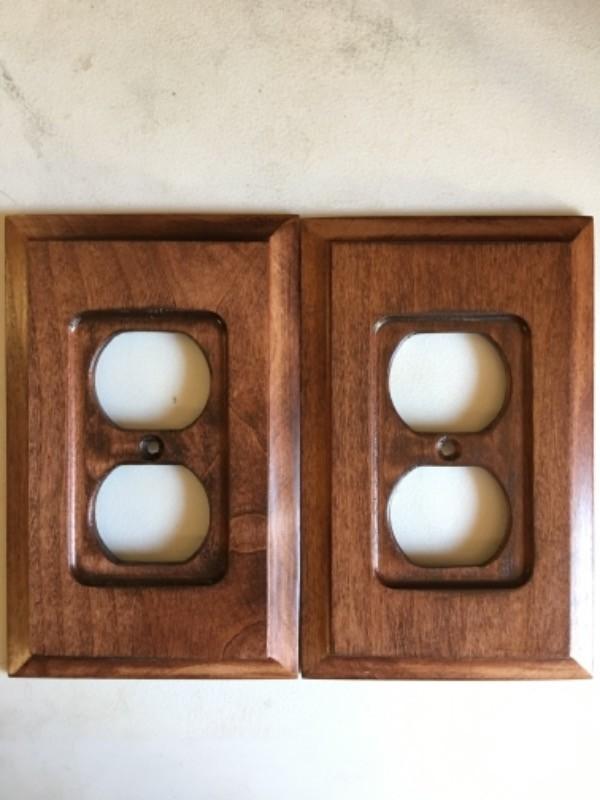 Baker Unfinished Alder Wood - 1 Duplex Wallplate - Customer Photo From john d.