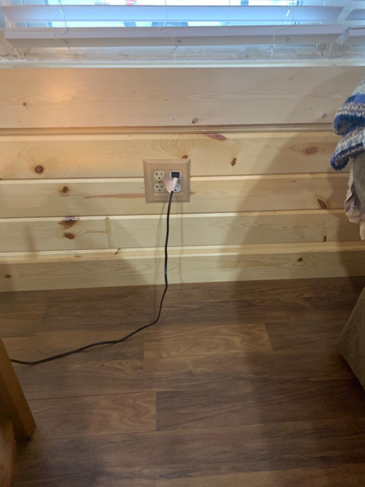 Baker Unfinished Alder Wood - 2 Duplex Wallplate - Customer Photo From Bill Baudendistel