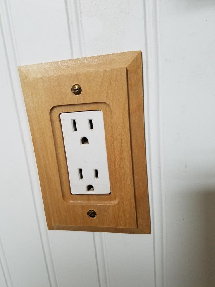 Baker Unfinished Alder Wood - 1 Rocker Wallplate - Customer Photo From Steven R.