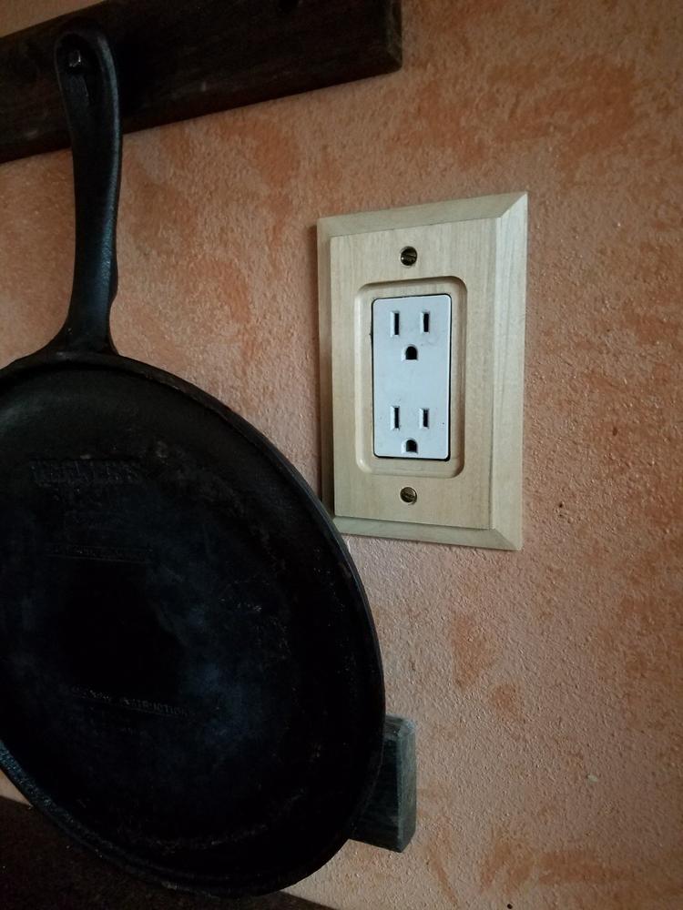 Baker Unfinished Alder Wood - 1 Rocker Wallplate - Customer Photo From Steven R.