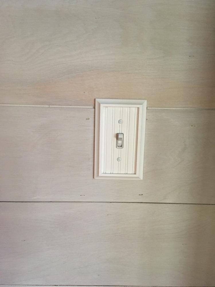 Cottage White Wood - 2 Toggle Wallplate - Customer Photo From Jeri P.