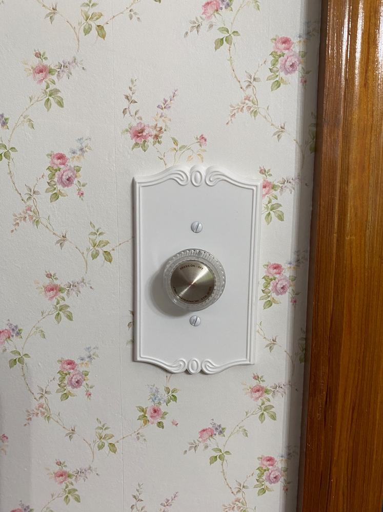 Charleston White Plastic - 2 Toggle Wallplate - Customer Photo From Diane S.
