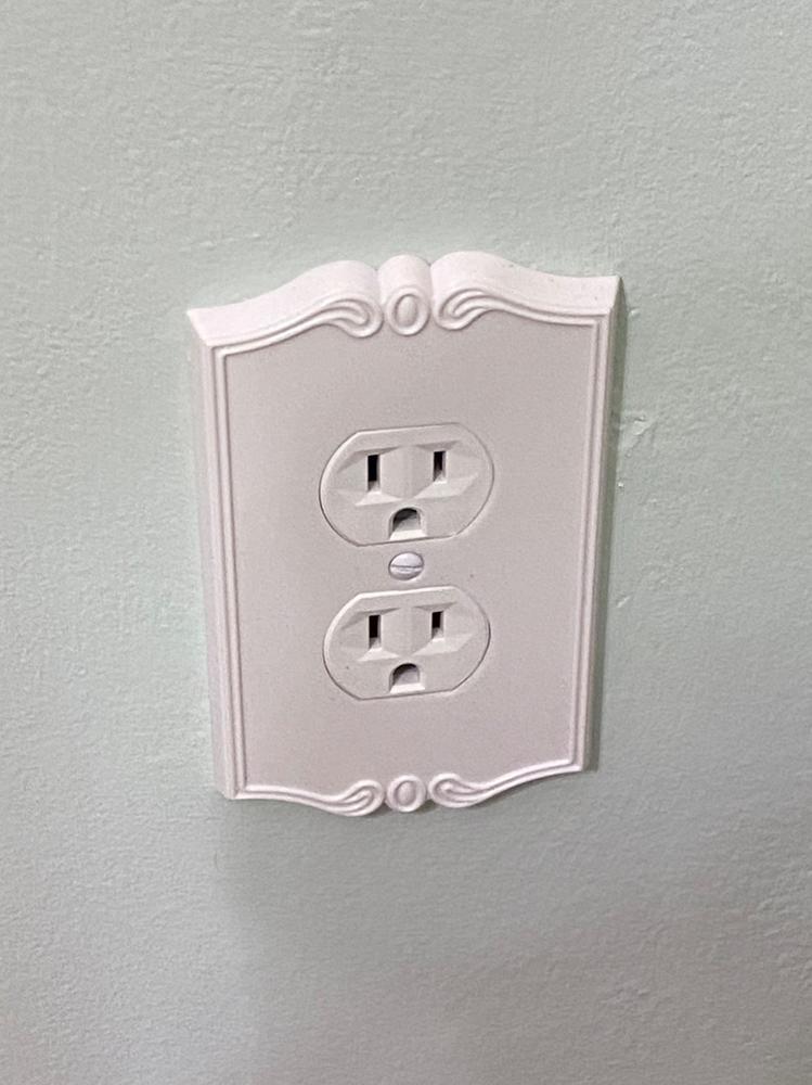 Charleston White Plastic - 2 Toggle Wallplate - Customer Photo From Diane S.
