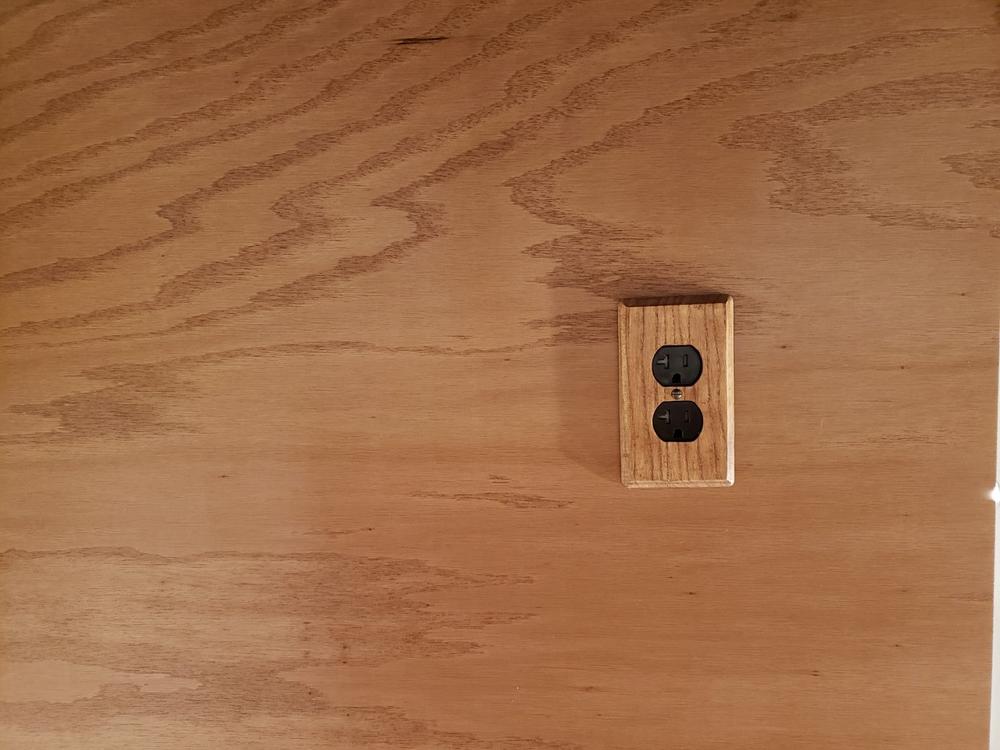 Contemporary Unfinished Ash Wood - 1 Duplex Wallplate - Customer Photo From Herman Rinkel