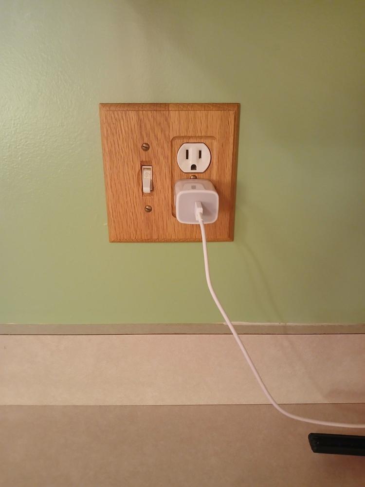 Carson Light Oak Wood  - 1 Toggle / 1 Duplex Wallplate - Customer Photo From Lori M Urig