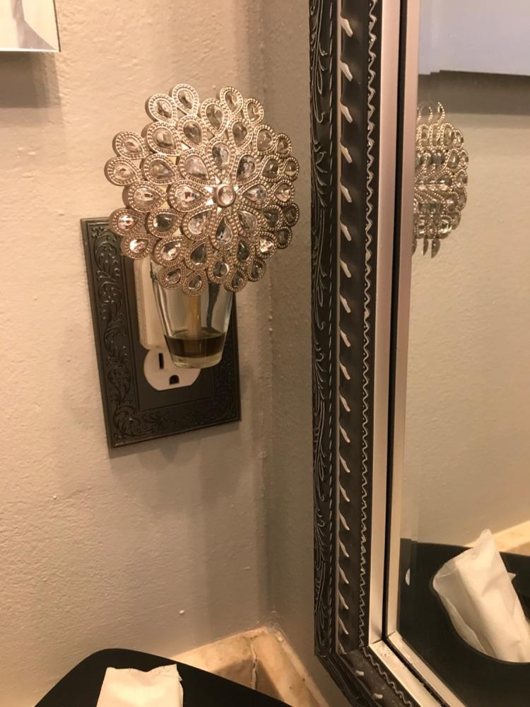 English Garden Antique Nickel Cast - 2 Rocker Wallplate - Customer Photo From Susan Noyes