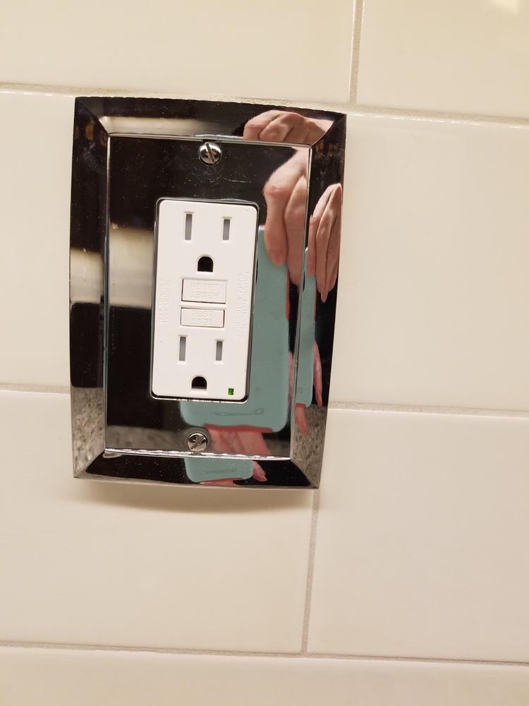 Studio Polished Chrome Cast - 1 Rocker Wallplate - Customer Photo From Margaret