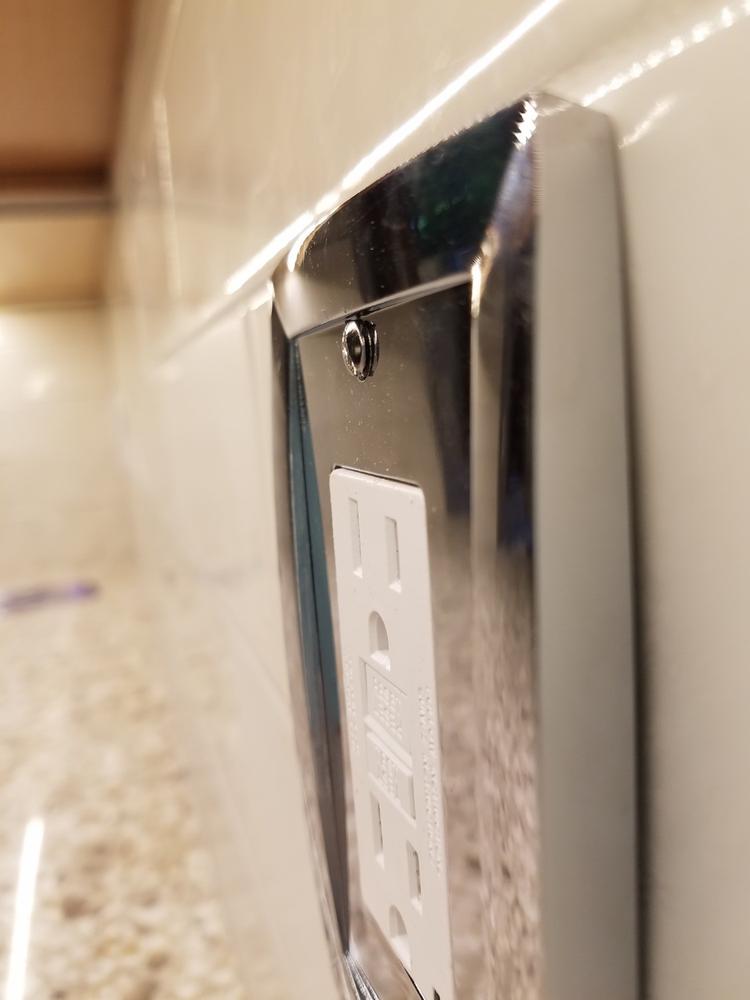 Studio Polished Chrome Cast - 1 Rocker Wallplate - Customer Photo From Margaret