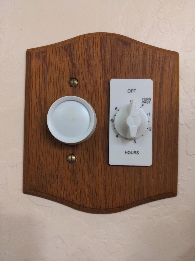 Country Medium Oak Wood - 2 Toggle Wallplate - Customer Photo From J Chris Campbell