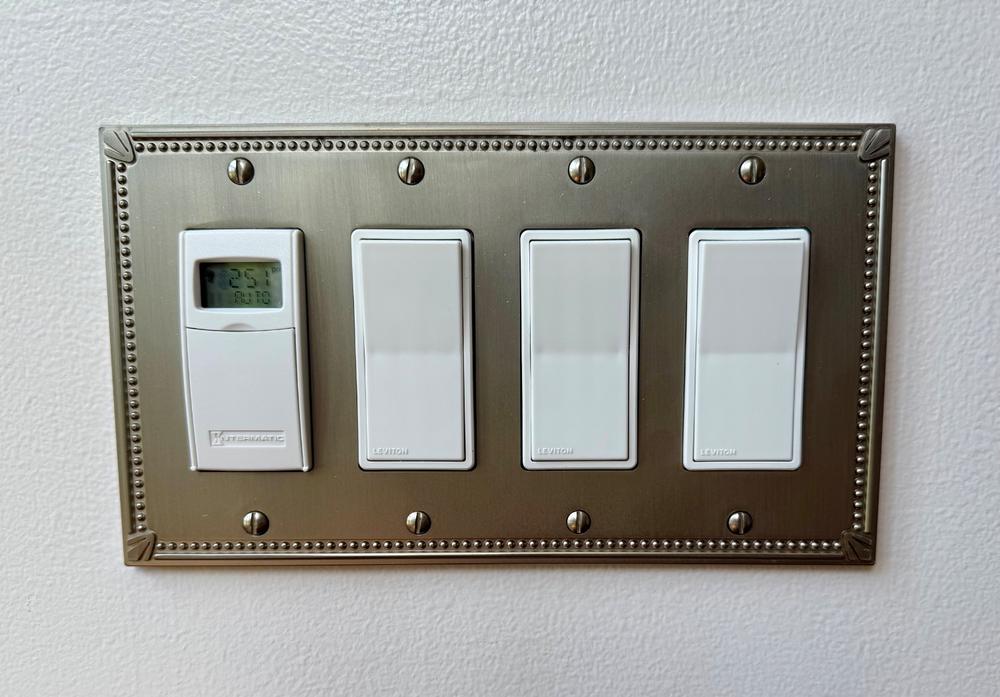 Imperial Bead Brushed Nickel Cast - 1 Duplex Wallplate - Customer Photo From Robert B.