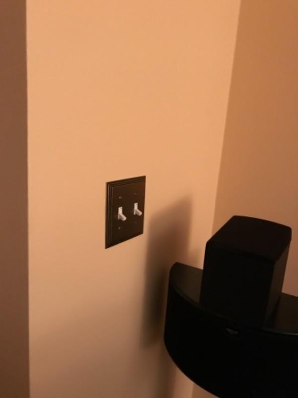Steps Rustic Brass Cast - 2 Toggle Wallplate - Customer Photo From David B.