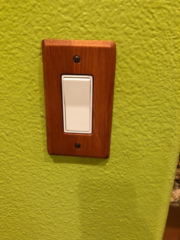Contemporary Medium Oak Wood - 3 Rocker Wallplate - Customer Photo From Fawn R.