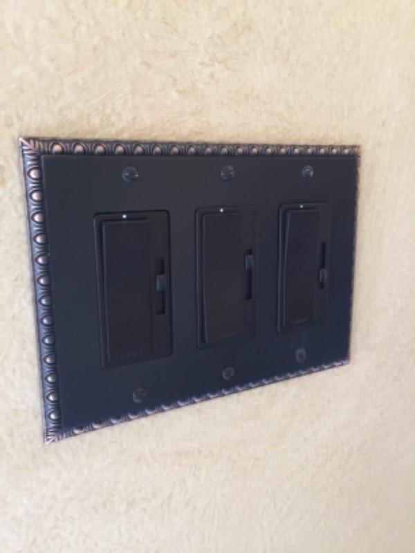 Egg & Dart Aged Bronze Cast - 1 Cable Jack Wallplate - Customer Photo From Shaun C.