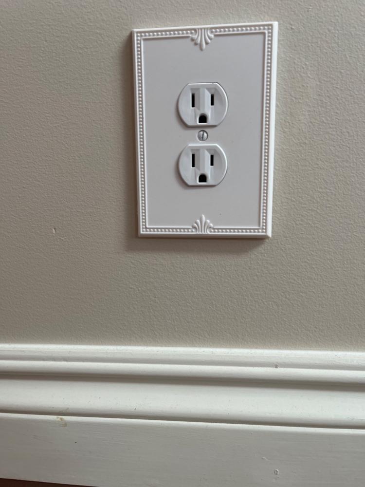 Devon Light Almond Steel - 1 Duplex Wallplate - Customer Photo From Cheryl M Lang