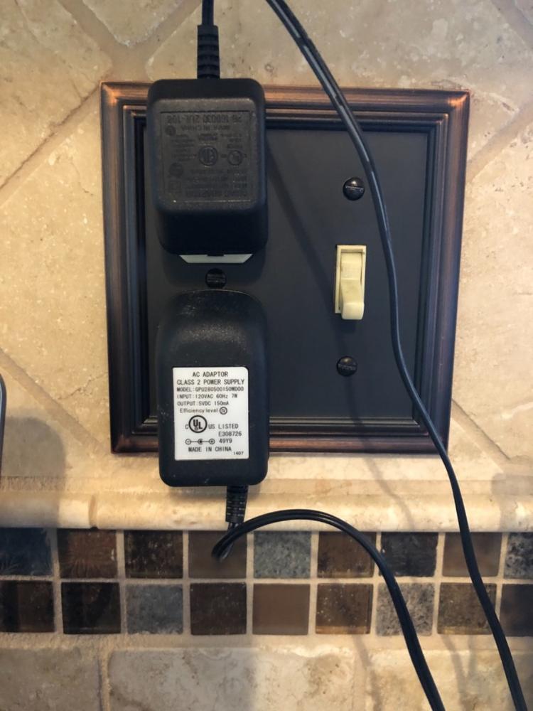 Continental Aged Bronze Cast - 2 Duplex Wallplate - Customer Photo From staci t.