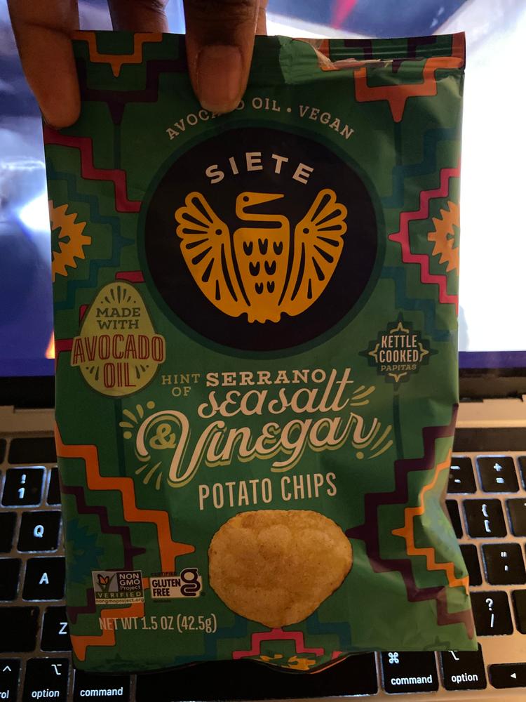 Sea Salt & Vinegar Kettle Cooked Potato Chips with a Hint of Serrano 1.5 oz - 24 bags - Customer Photo From Madiii