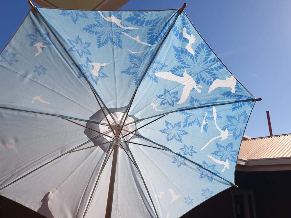 Cosmopolitan Sun Parasol - Kimberley Blue - Customer Photo From Adriane Markham